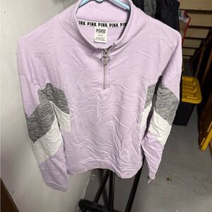 PINK Victoria's Secret Lavender Quarter-Zip Top